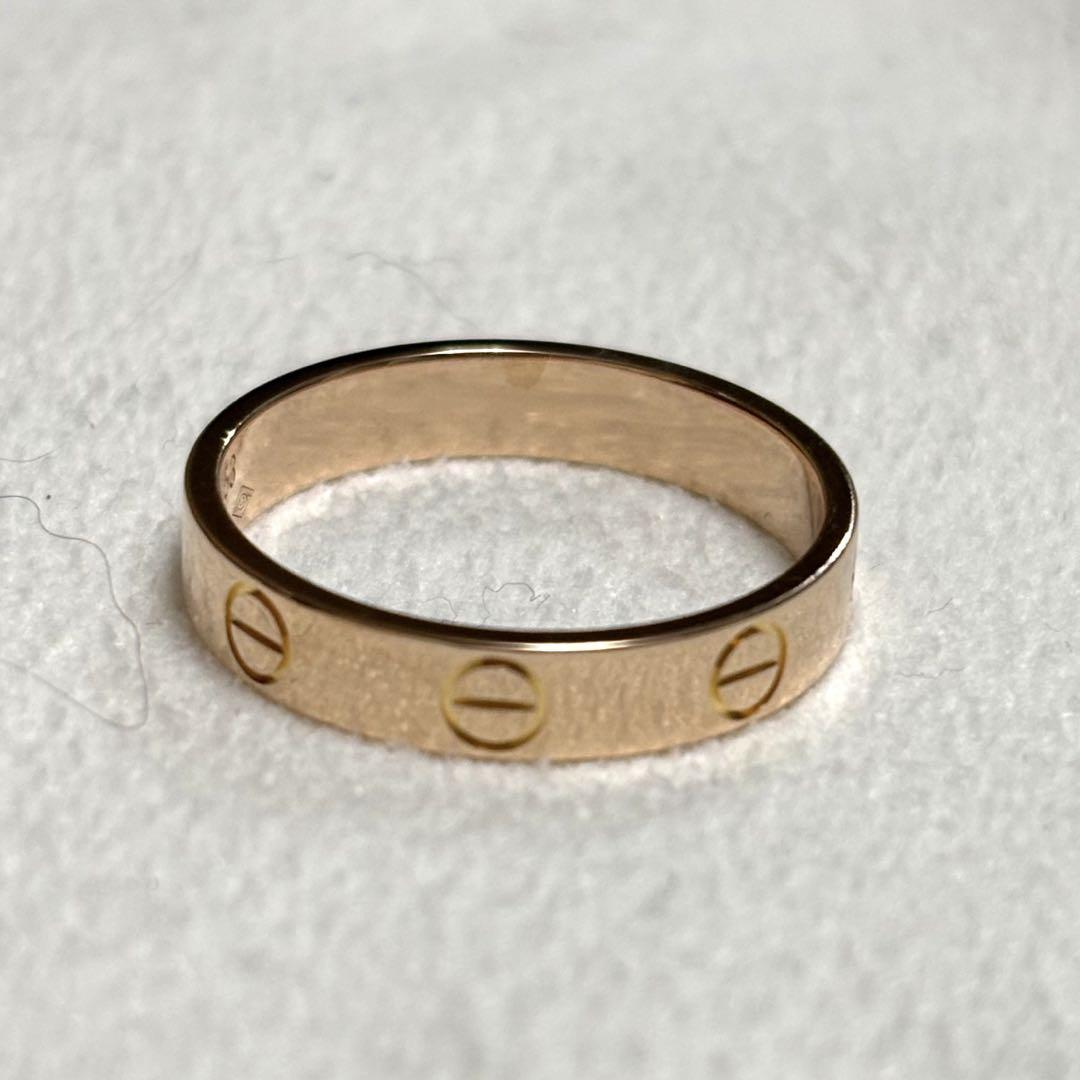 【超美品】 カルティエ ミニラブリング ピンクゴールド サイズ53 13号