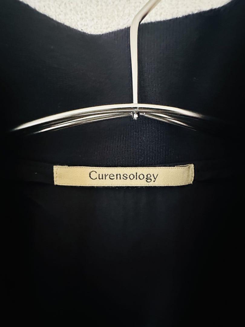 Curensology リブジップフレアワンピース 2024AW ネイビー