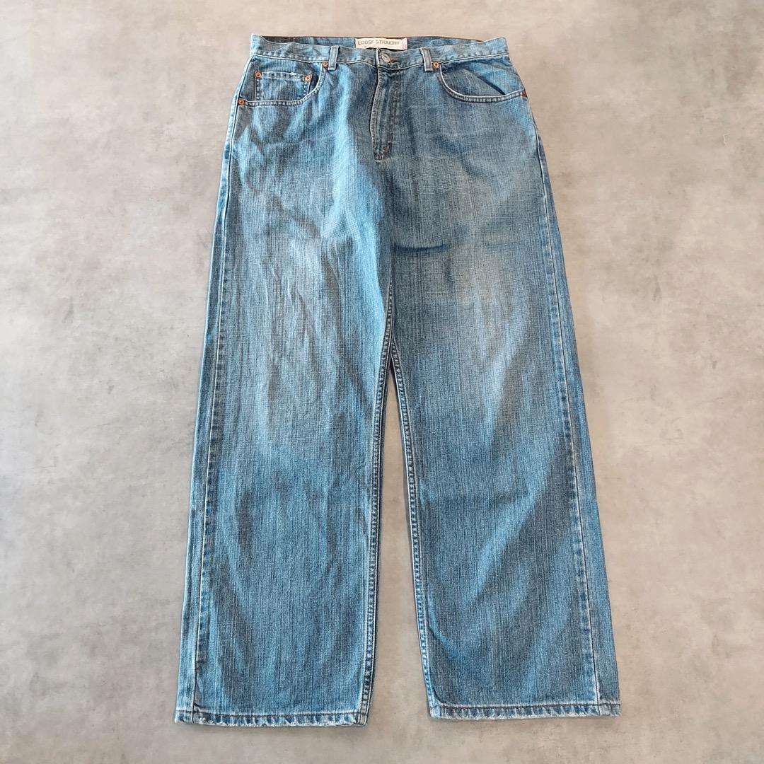 リーバイス569 Levis W34 ブルーデニム 00s 青 ヒゲ 15224