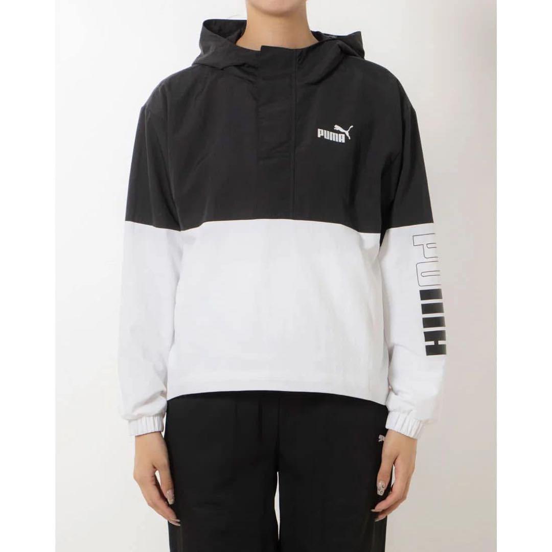 PUMA アノラックジャケット ブラック/ホワイト