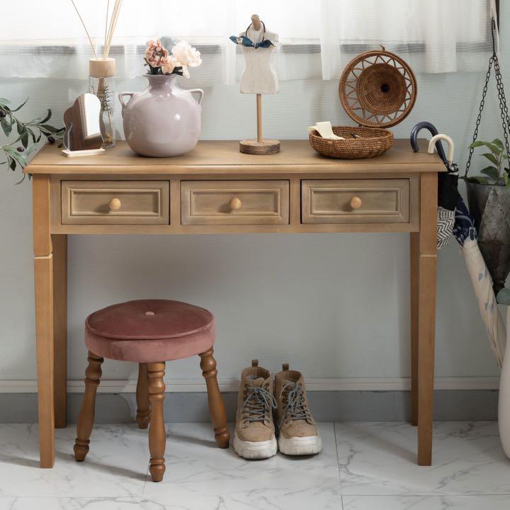 まとめ買い】 【送料無料】Antique Table Console Wood パソコン用