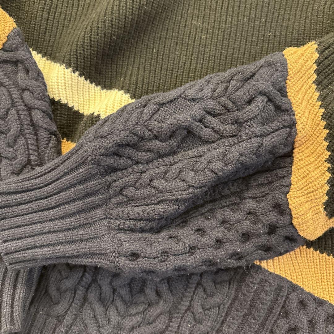 sacai サカイ　ケーブルニットタートルネックセーター