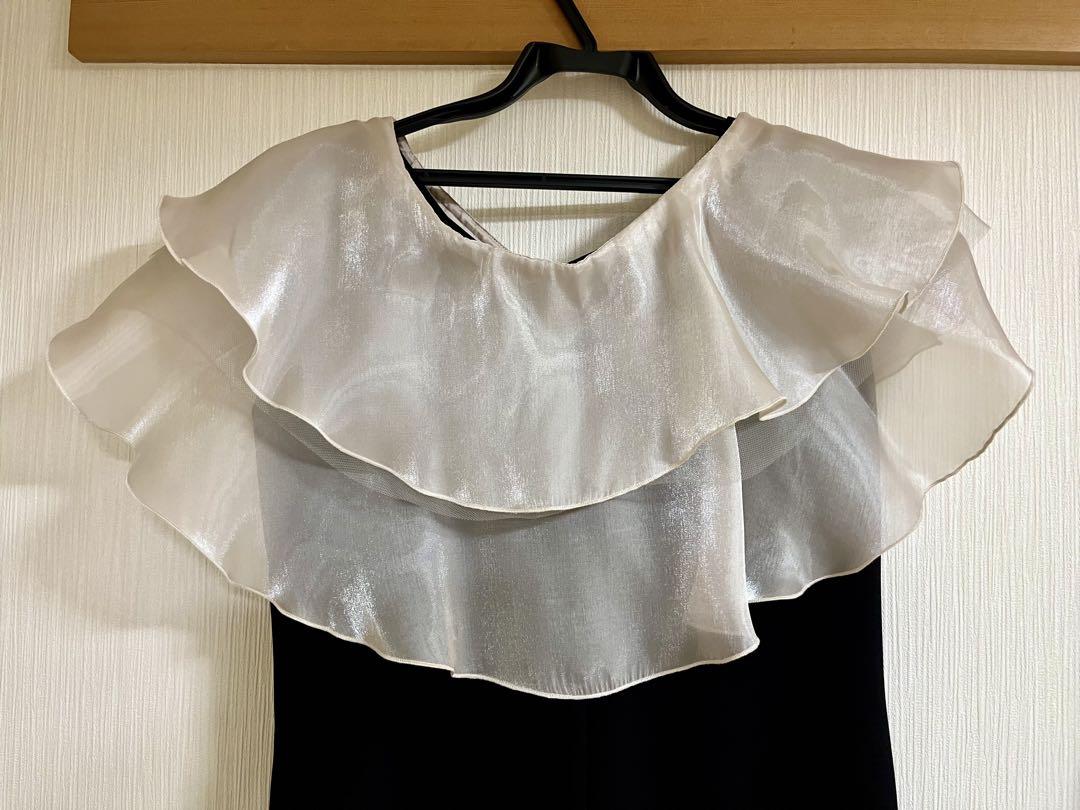 ANDRESD アンドレスド グロッシーマルチラッフルドレス S