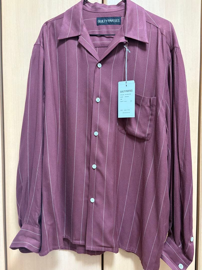 STRIPED OPEN COLLAR SHIRT L S TYPE-2L WACKOMARIA