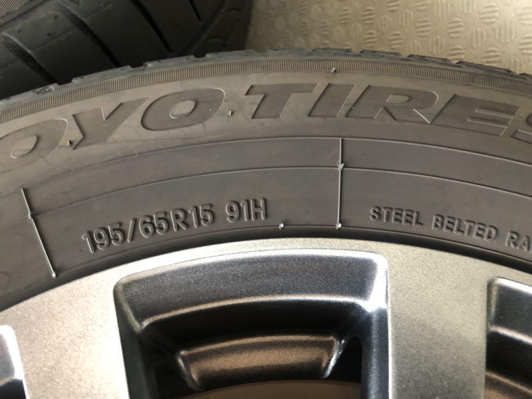 ①195/65R15 タイヤ・アルミホイール2本セット セレナ