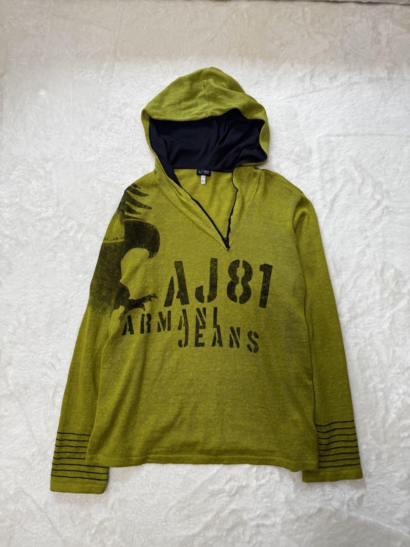 【30％OFF】 ARMANI JEANS archive hoodie knit トップス