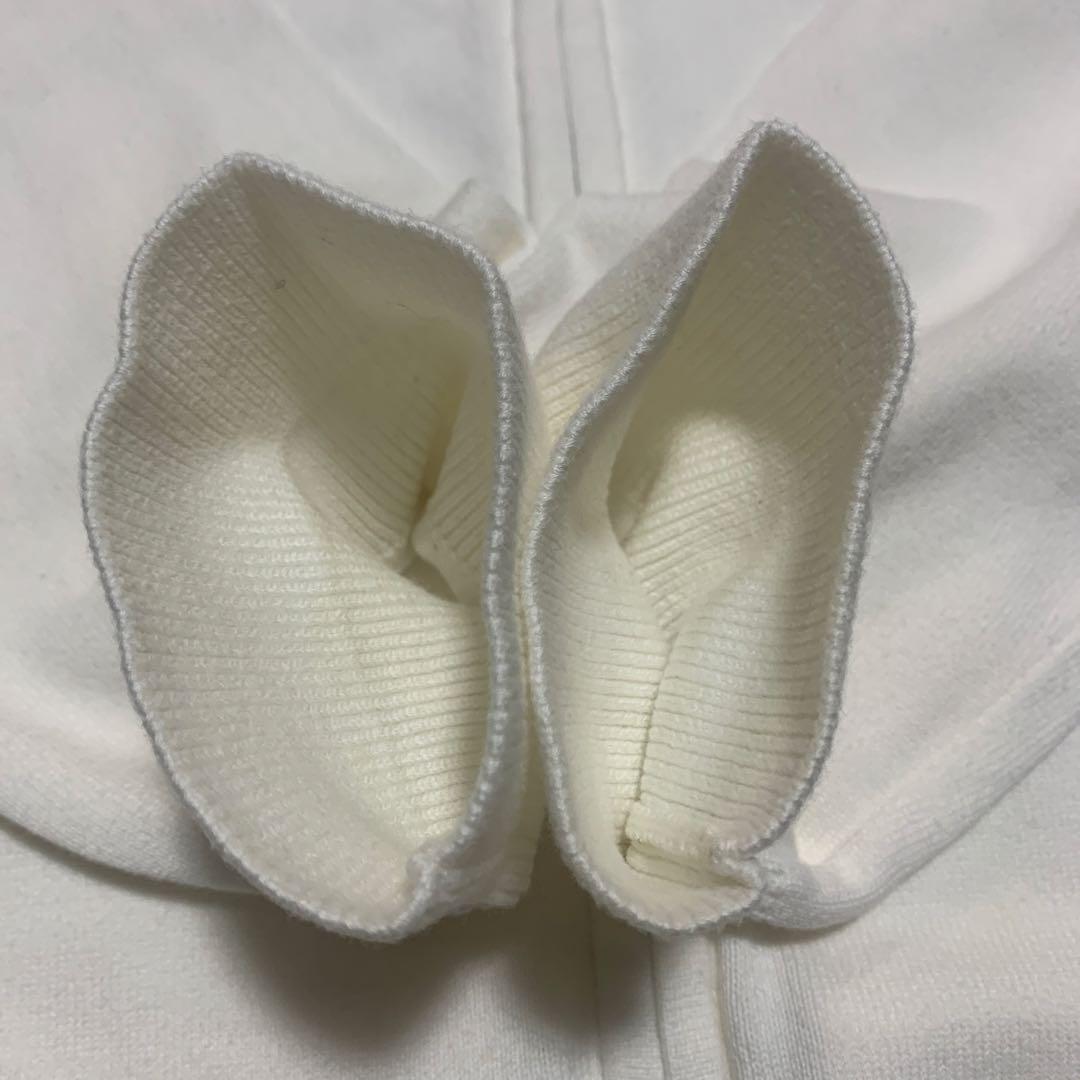 【美品】adidasメンズカーディガン　ホワイト　コットン　XO　クリーニング済