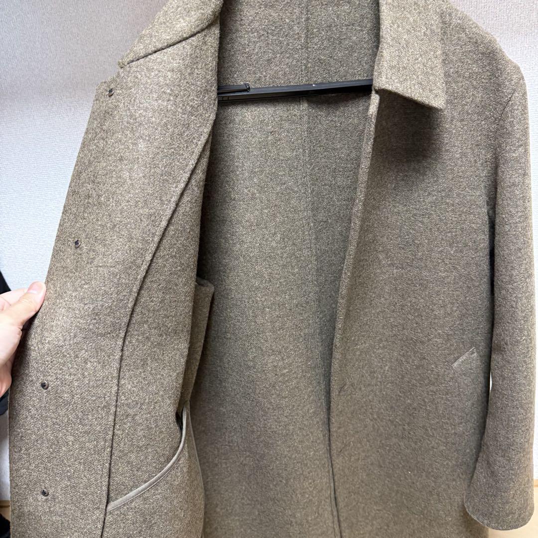 【ほぼ新品】UNIQLO:C ダブルフェイスコート　ブラウン