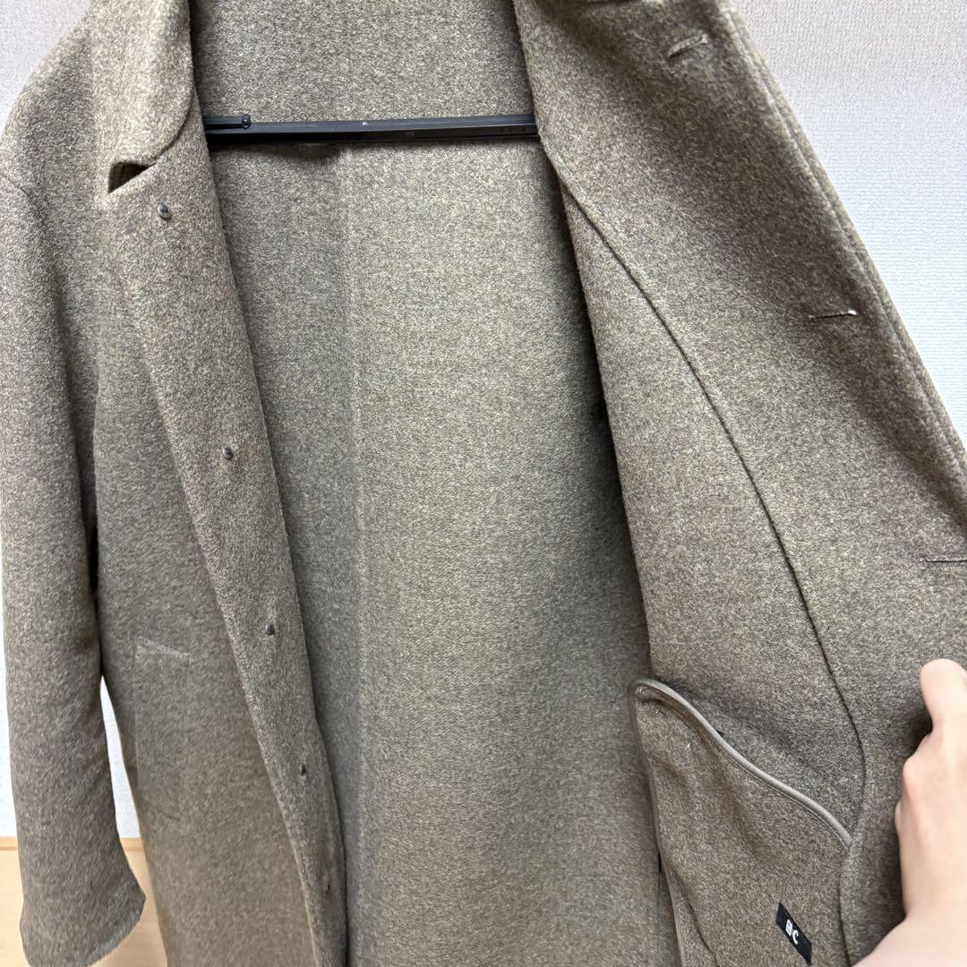 【ほぼ新品】UNIQLO:C ダブルフェイスコート　ブラウン