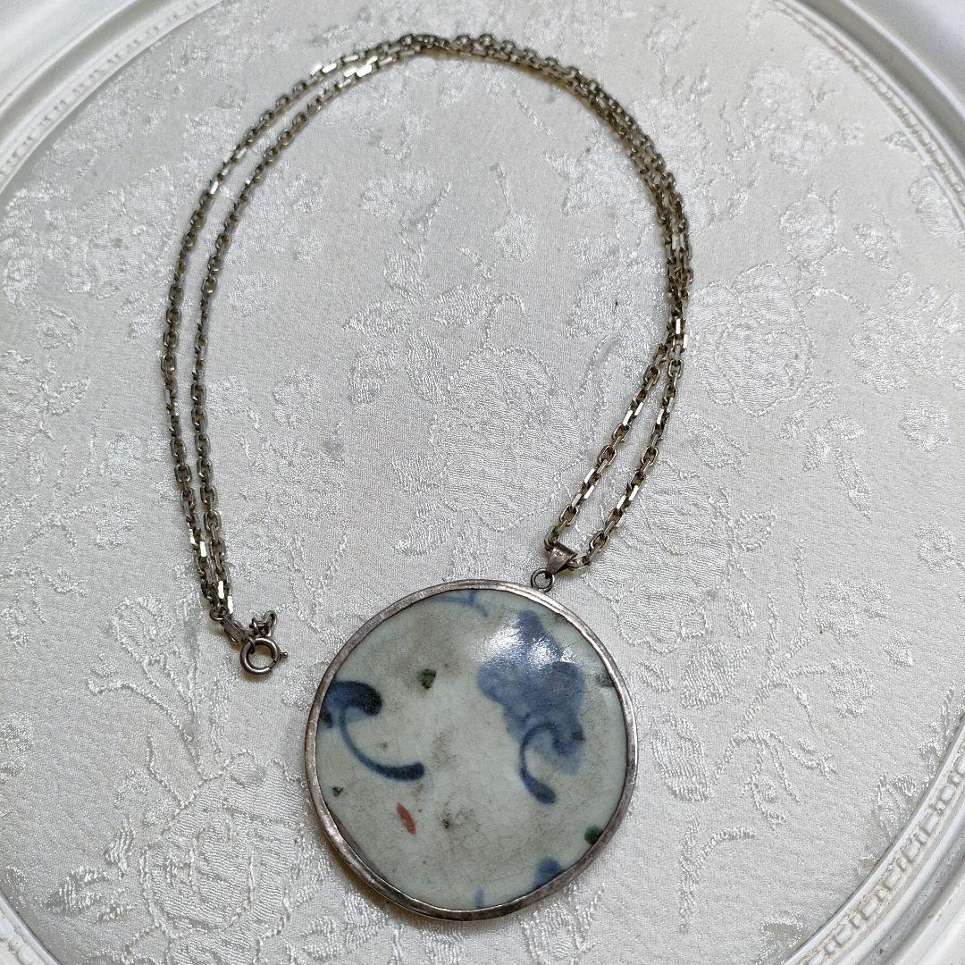 2R71　925. SILVER　ネックレス　陶器