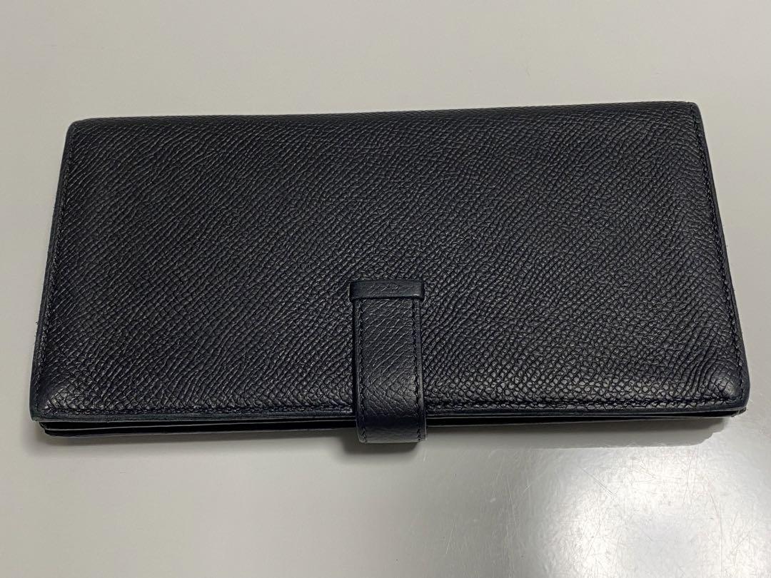 美品 HERMES エルメス ベアン 長財布 ブラック レザー