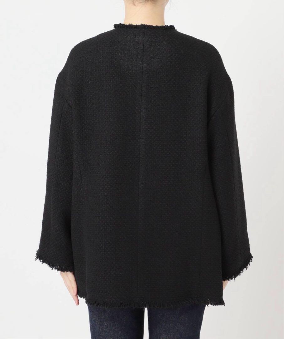 ジャーナルスタンダードレザージュ 黒 ノーカラージャケット