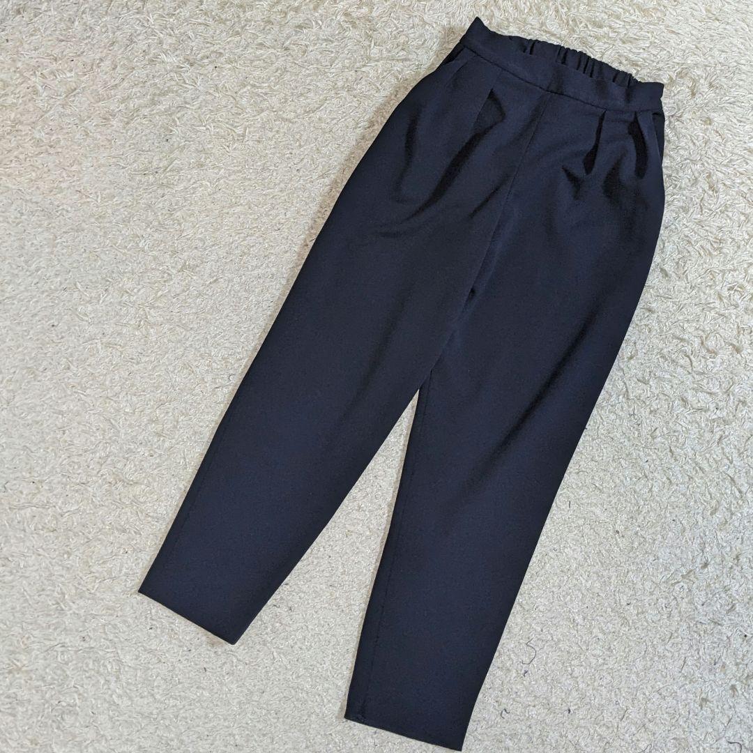 ルイルエ ブティック　セットアップ　パンツ　ゴム　ストレッチ　洗える　ネイビー