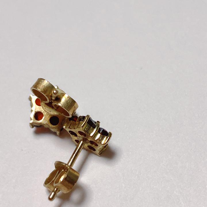 希少!ボヘミアン ガーネット 8金 333刻印 ピアス - メルカリ