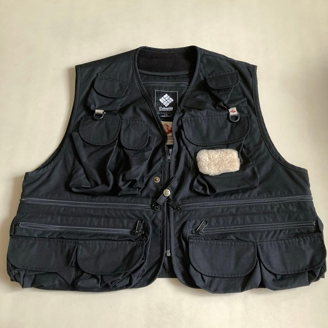 columbia コロンビア フィッシングベスト 黒Columbia