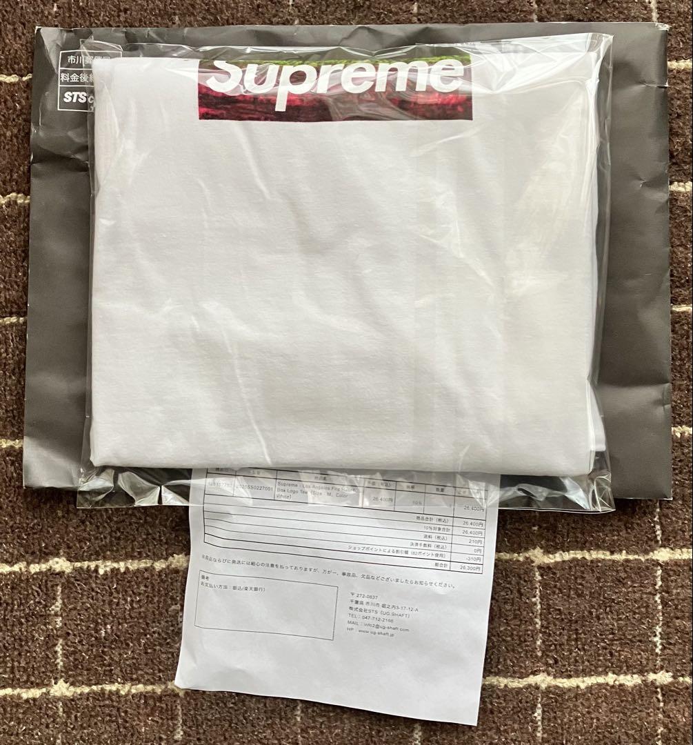 トップス Supreme LA Fire Relief Box Logo Tee