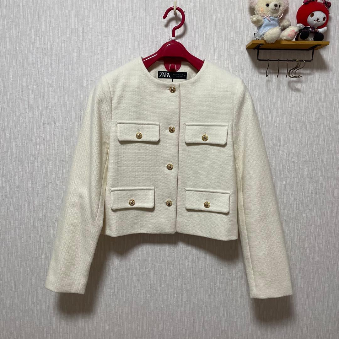 美品✨】ZARA クロップドブレザー フラップ Sサイズ - メルカリ