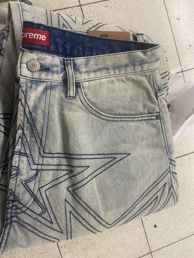 パンツ Supreme Stars Topstitch Baggy Jean 34