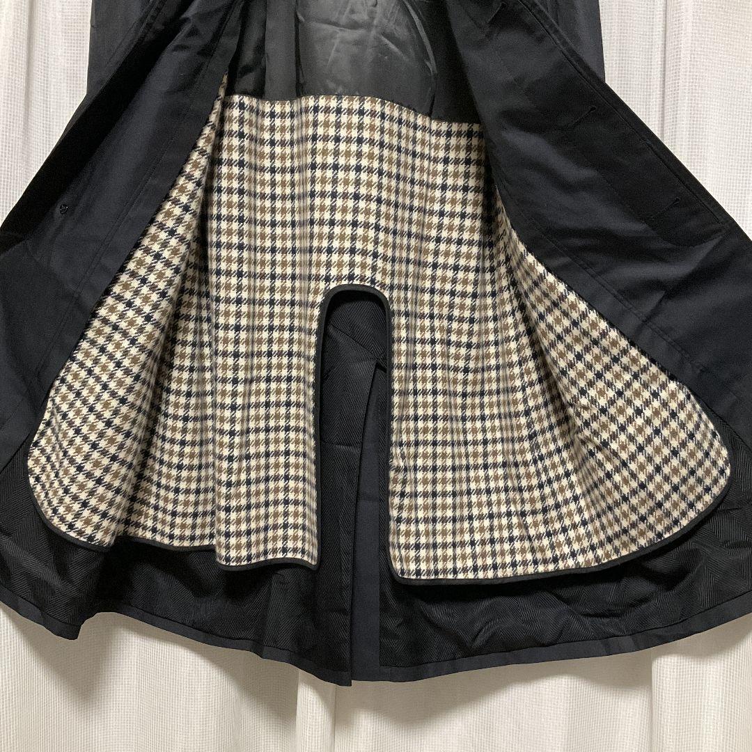 美品◆アクアスキュータム ◆ステンカラーコート◆シルクカシミヤライナー