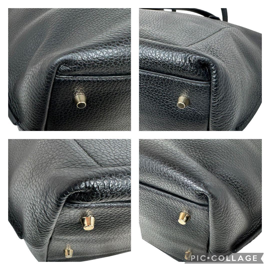 【美品☆】フルラ　FURLA トートバッグ　レザー　ブラック　A4 肩掛け