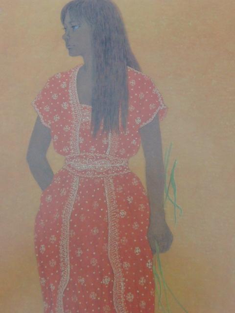 皆川千恵子、【カンガルーポーの花】、希少な大判額装用画集より、美品 皆川千恵子、【カンガルーポーの花】、希少な額装用画集より