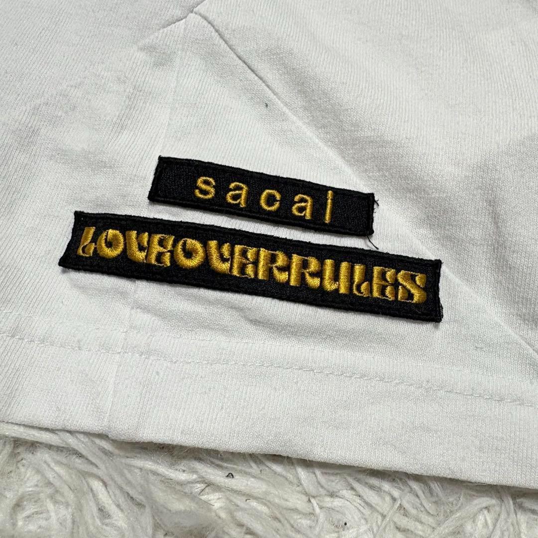 サカイ 21SS 半袖Tシャツ 白 サイズ1 ロゴ アーカイブミックス