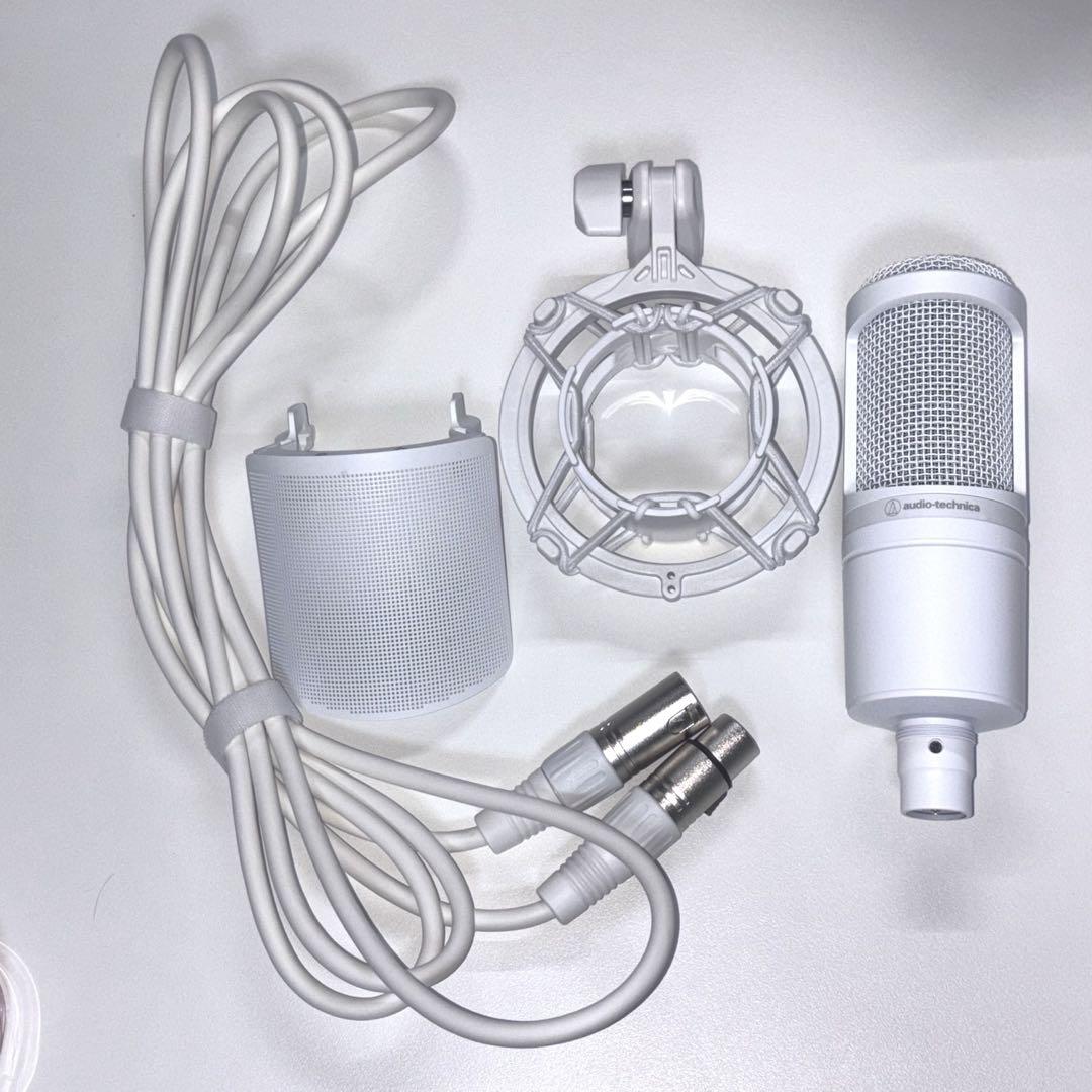箱有☆ オーディオテクニカ AT2020 白 コンデンサーマイク XLR
