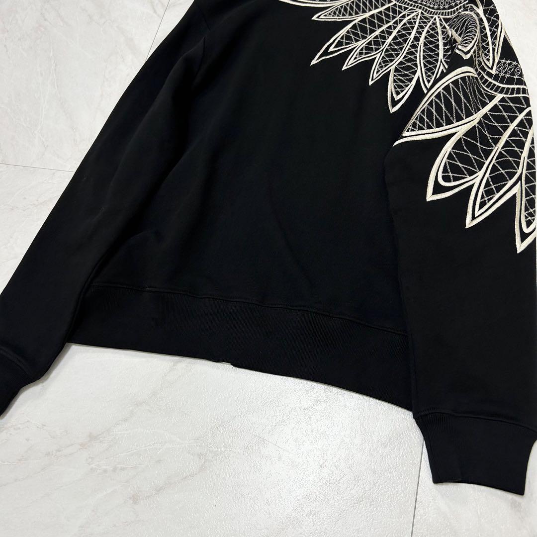 21ss DRIES VAN NOTEN 刺繍 スウェット ジップブルゾン 黒