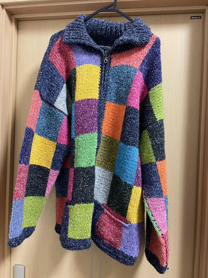 エクアドル HANDKNIT カーディガン アウター 古着