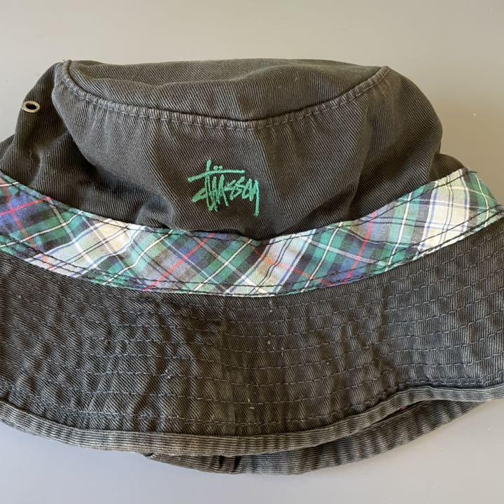 お得お買い得 90s OLD STUSSY ストックロゴ バケットハット LuBd3-m90807893124 USA製 大特価お得