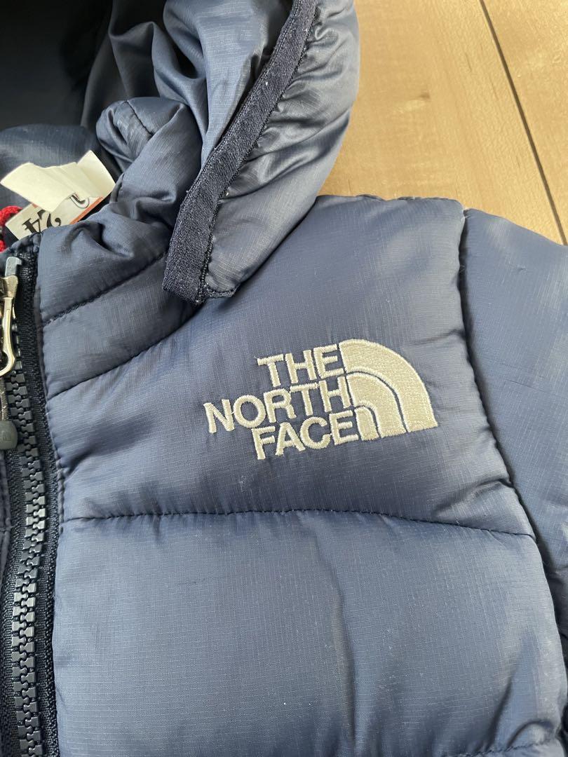 THE NORTH FACE フード付きダウンジャケット ネイビー 80