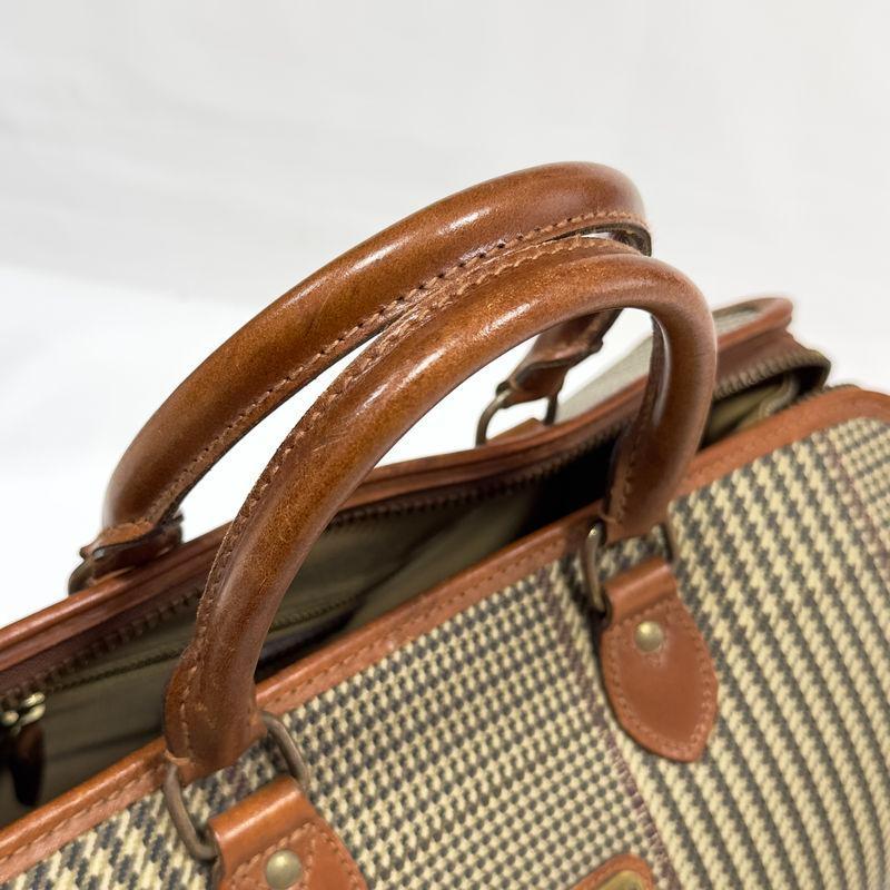 RALPH LAUREN ラルフローレン PVC レザー チェックボストンバッグ