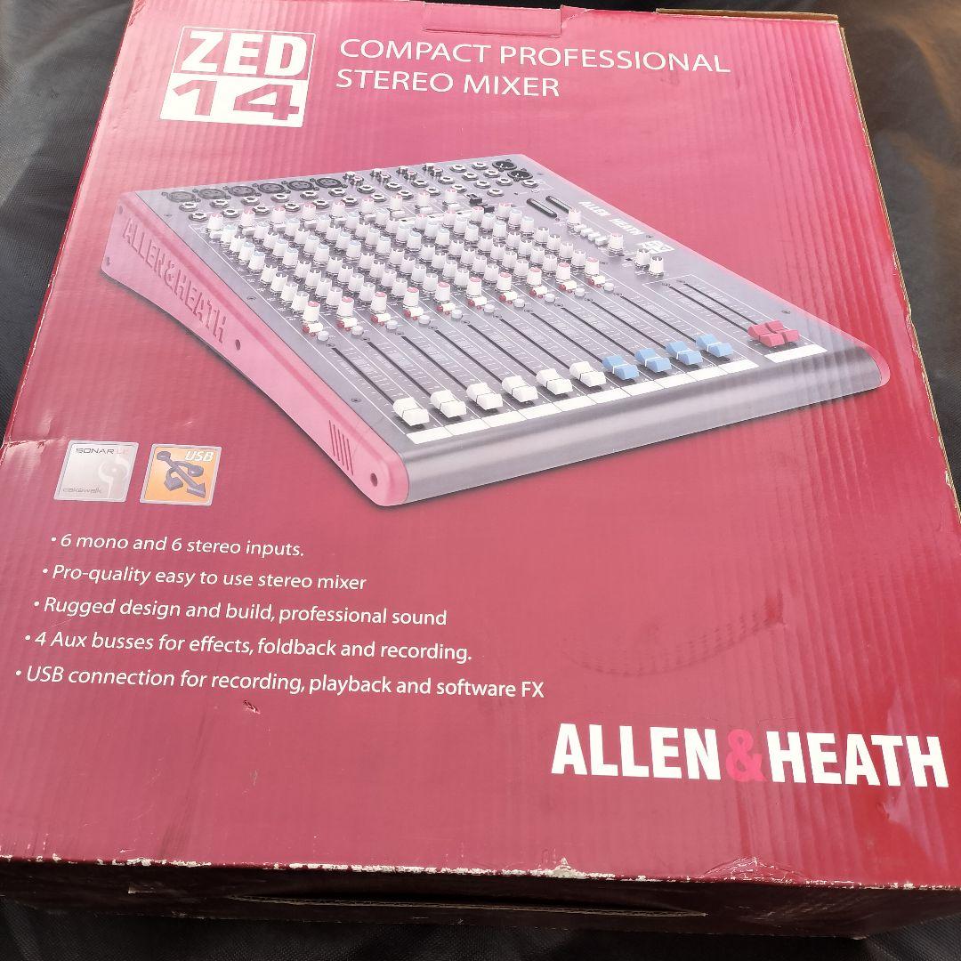 ALLEN&HEATH アナログミキサー ZED-14 動作良好 元箱付