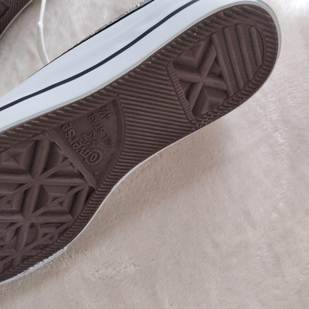 新品CONVERSE ALL STARシルバーグリッターローカットスニーカー厚底