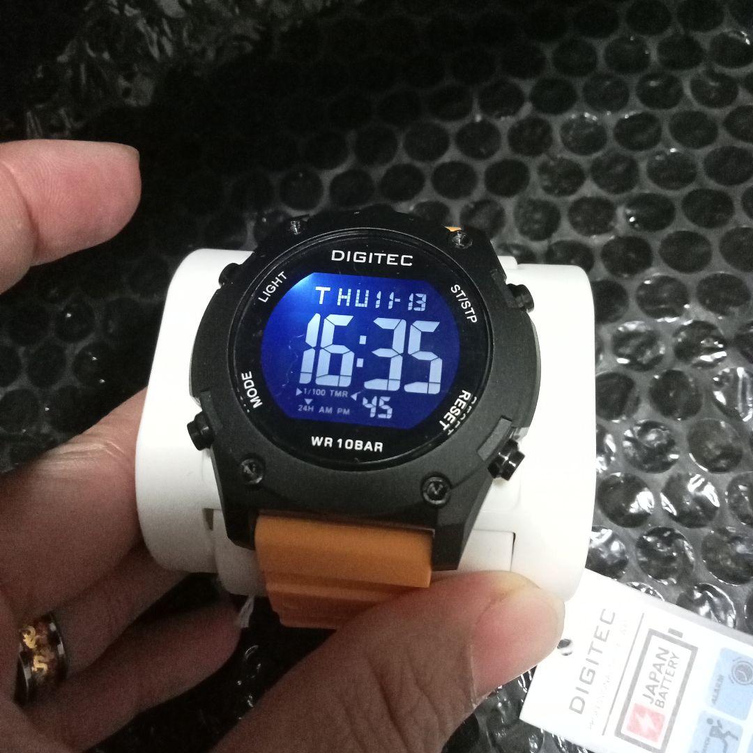 DIGITEC WR10BAR デジタル腕時計 オレンジ/ブラック DIGITEC WR10BAR デジタル腕時計 オレンジ/ブラック