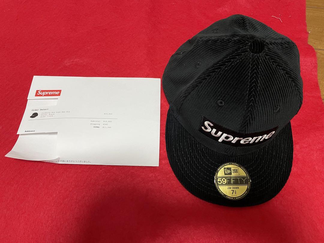 Supreme コーデュロイ キャップ | ブラック | FARFETCH JP