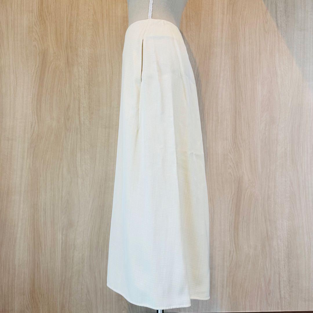 【現行タグ】JIL SANDER シルクロングスカート フレア アイボリー 34