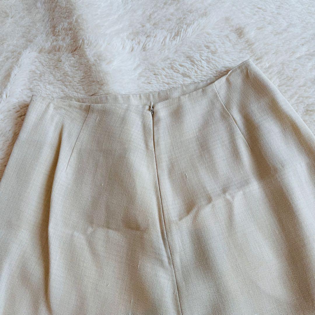 【現行タグ】JIL SANDER シルクロングスカート フレア アイボリー 34