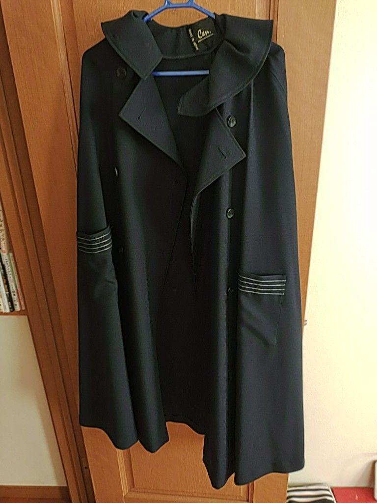 Cen. ネイビー　紺　ケープコート 日本製