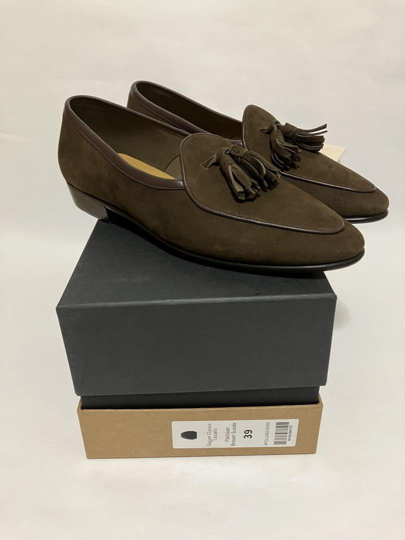 新品 BAUDOIN & LANGE スエードタッセル ベルジャンシューズ 39