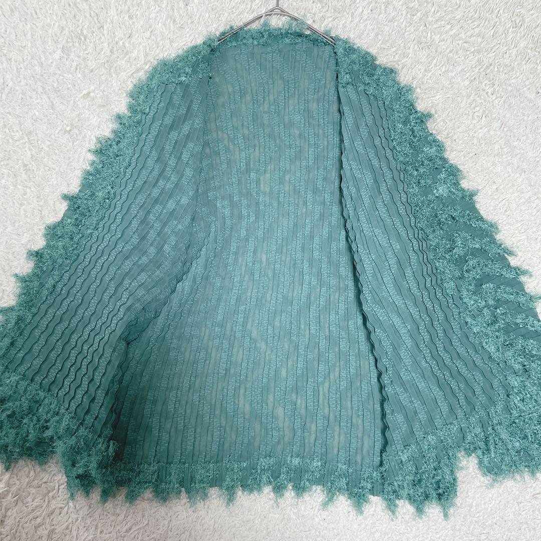 未使用級極美品 イッセイミヤケ ジグザグシャギープリーツカーディガン 22AW 未使用級極美品 イッセイミヤケ ジグザグシャギープリーツカーディガン 22AW