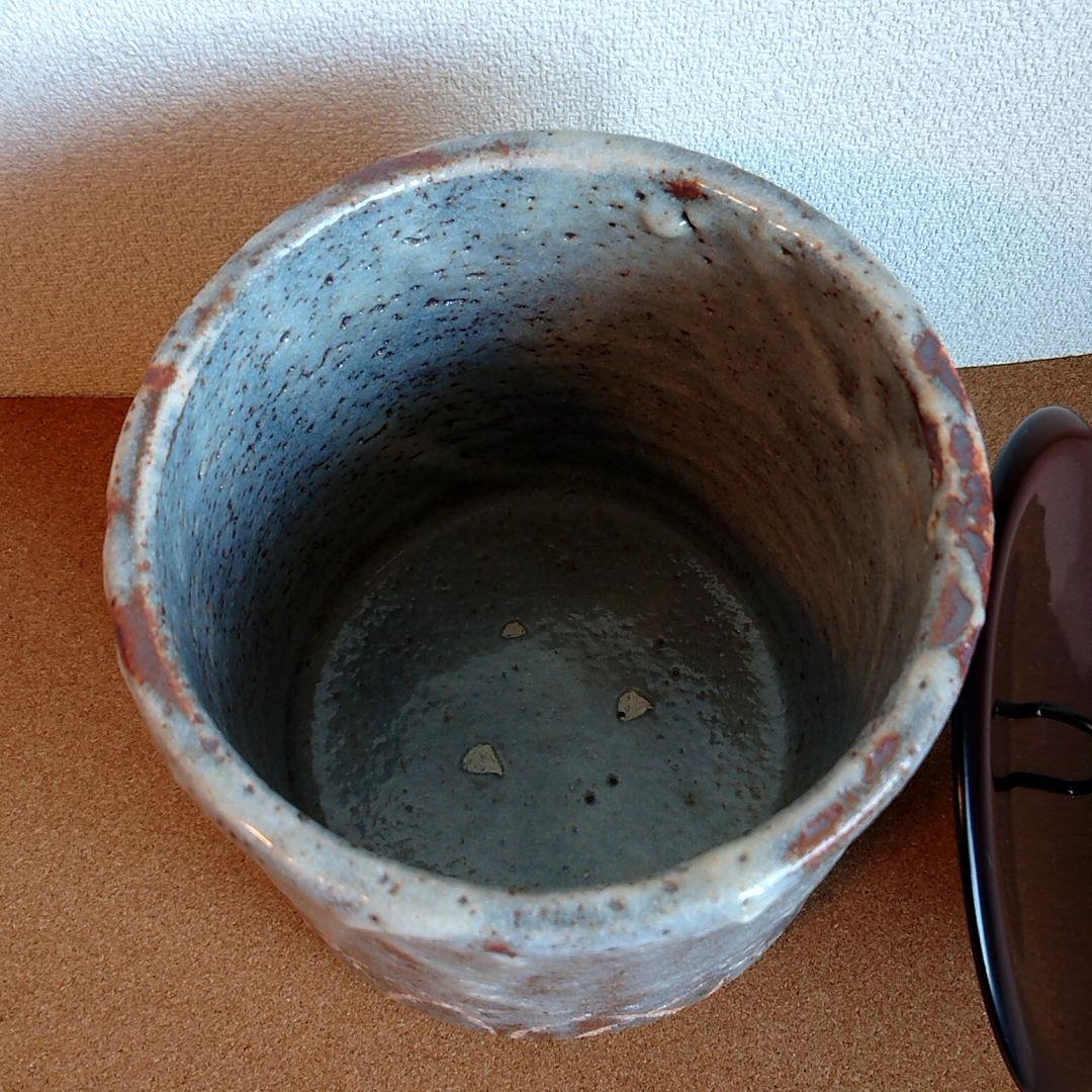 通販再入荷 鼠志野 志野焼 順風窯 水指 木製黒漆蓋 共箱 茶道具 xZMN2-m90839803657 大得価即納