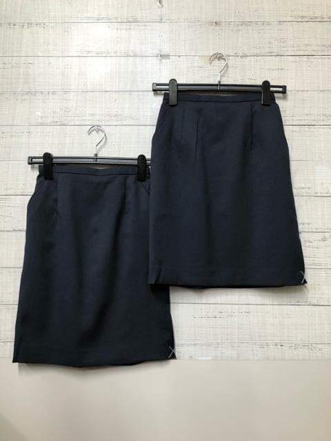 新品☆7号S♪紺無地♪ベストスーツ♪2スカート♪事務服・会社制服☆s939