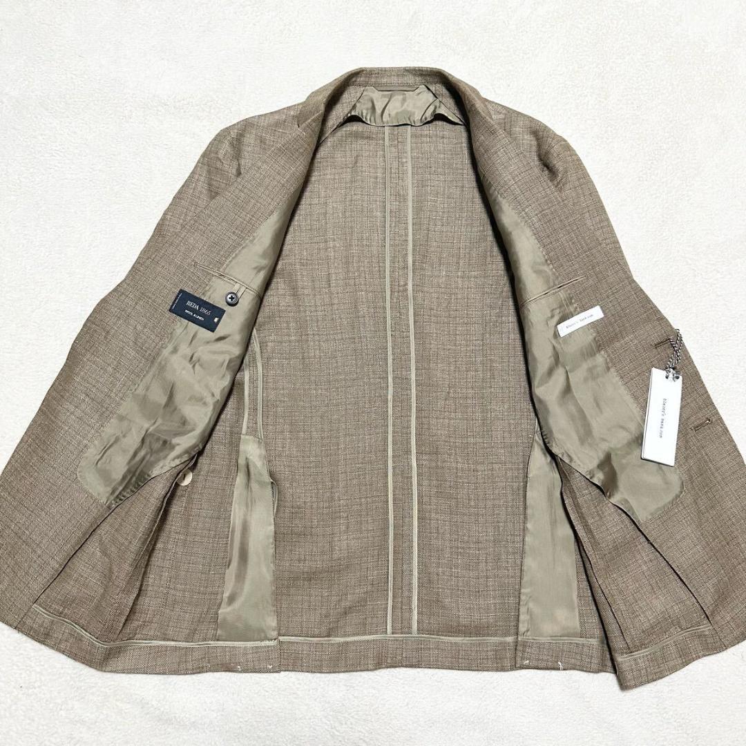 未使用タグ付!REDA リネン 麻 テーラードジャケット L相当