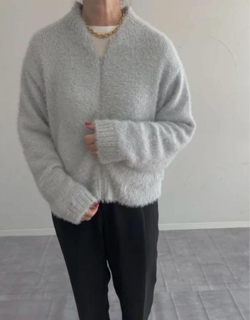 julynineニットブルゾン