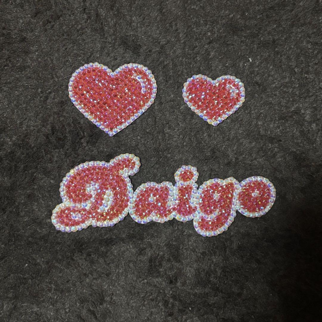 うちわデコストーン デコうちわパーツ Daigo ハート 3点セット
