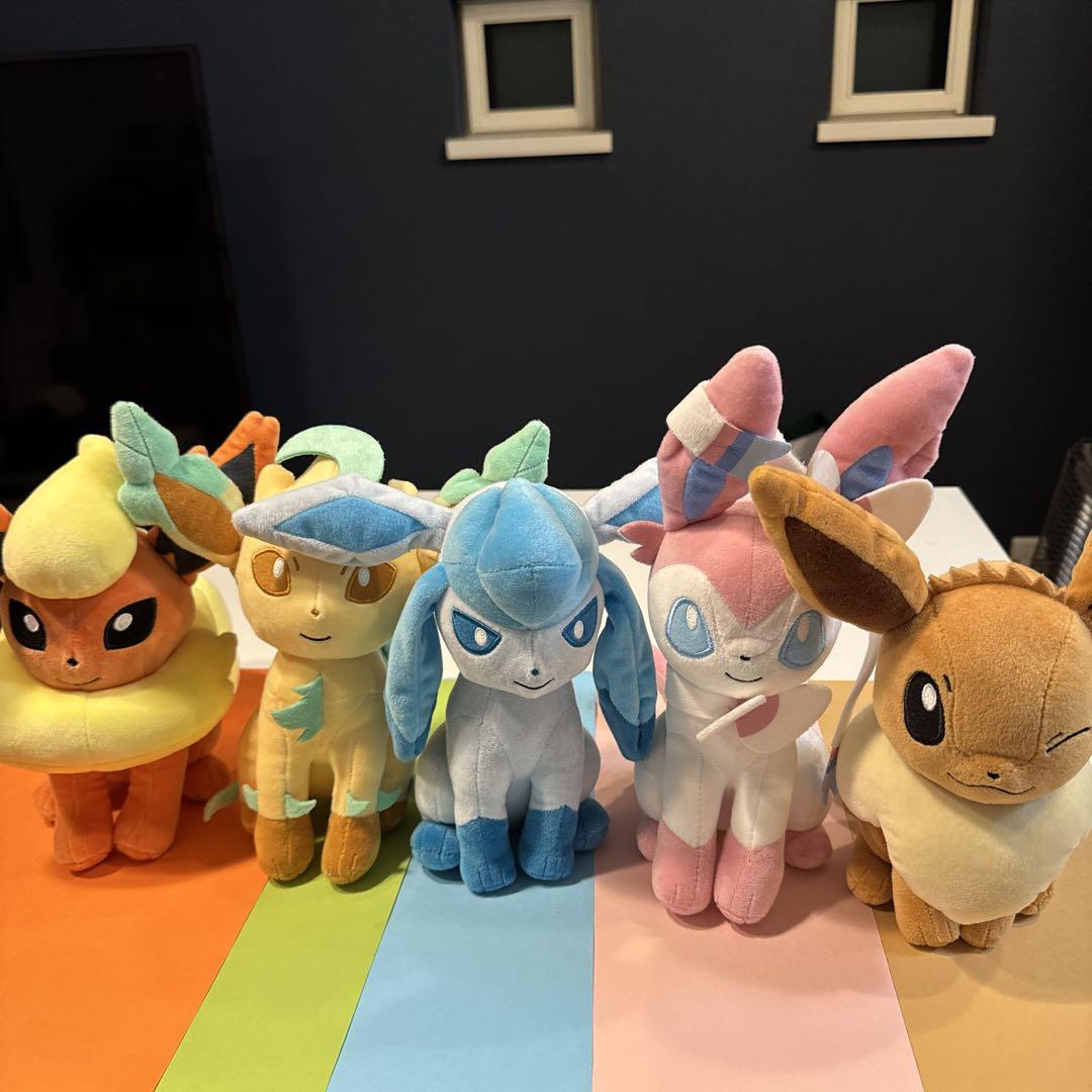 【ポケットモンスター】　ブイズ　ぬいぐるみ5個セット