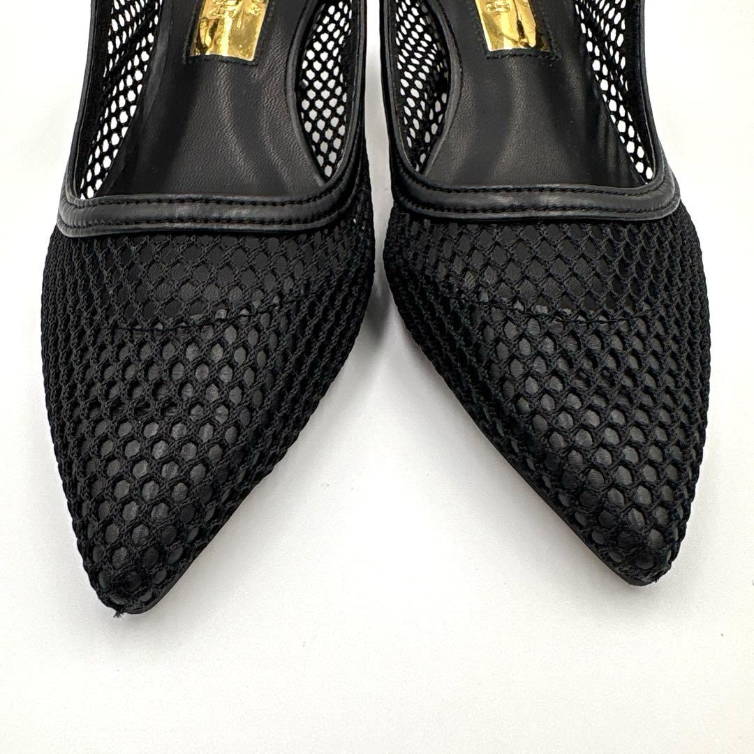 充実の品 ✨️美品✨ルタロングリーズ メッシュパンプス【22】ブラック 靴