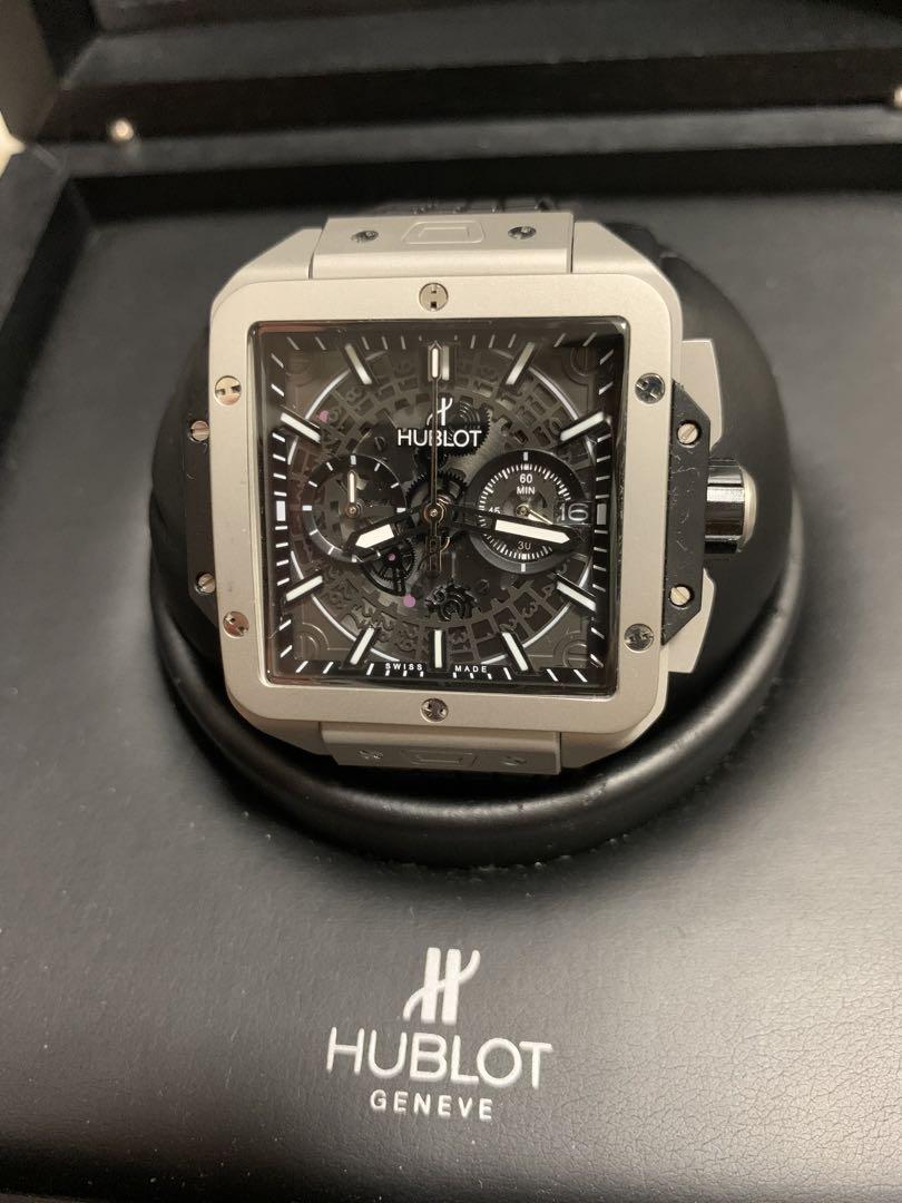 Hublot Square Chronograph ブラックシルバー