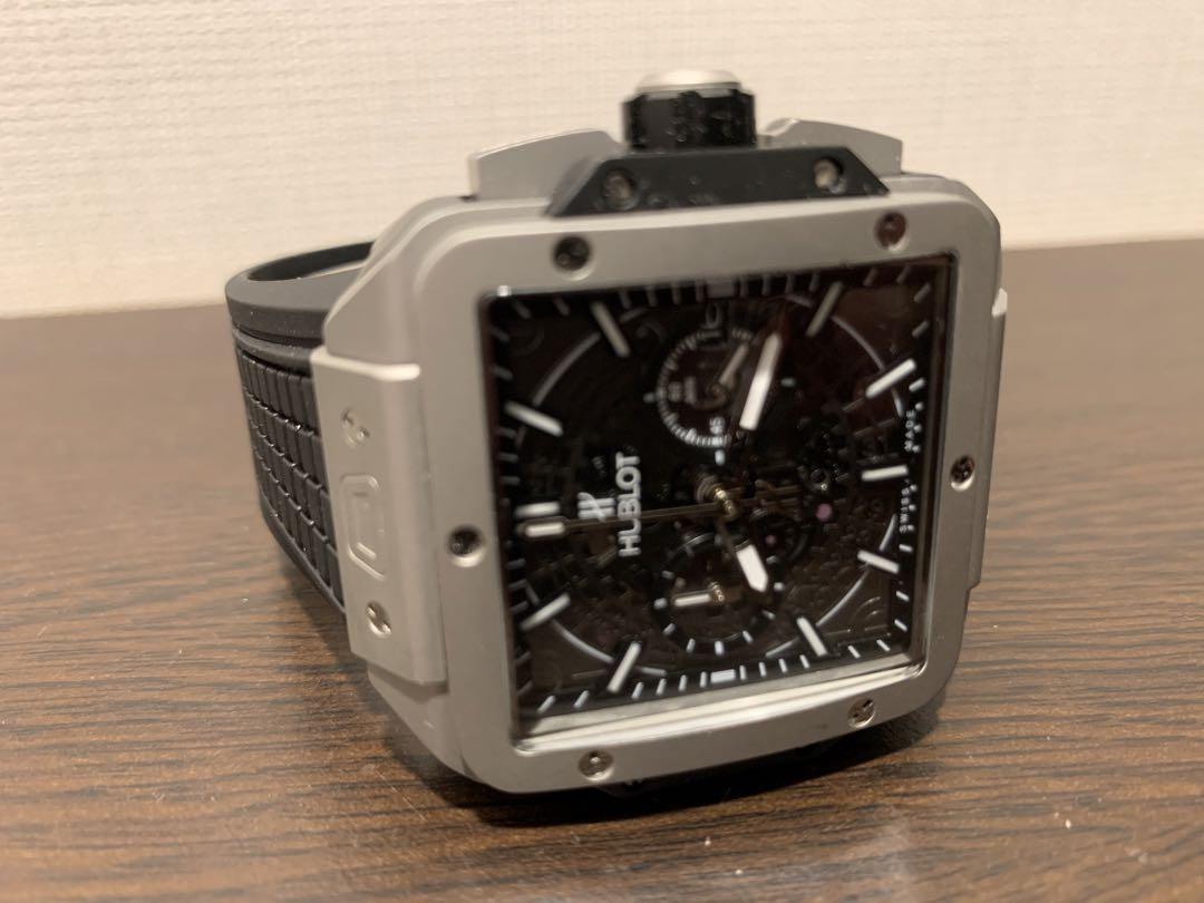 Hublot Square Chronograph ブラックシルバー